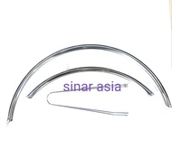 Spakbor sepeda mini & lipat 20" ( lebar 4.5cm 1set depan belakang ) - silver polished made in Taiwan