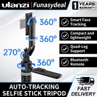 Ulanzi TT23 AI Auto Tracking Selfie Stick Tripod ติดตามใบหน้าและร่างกาย 360° ควบคุมด้วยท่าทาง ขาตั้ง