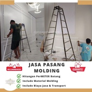 Jasa Pasang Wall Molding Moulding PVC Hiasan Dinding Permeter