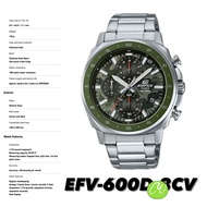 [CASIO EDIFICE] NEW!!️CASIO EDIFICE STAINLESS STEEL BAND EFV-600D-3C
