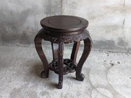 中式古典：實木雕花圓凳（花台、几案、圓椅、早期民藝、中華、漢體、老傢俱）
