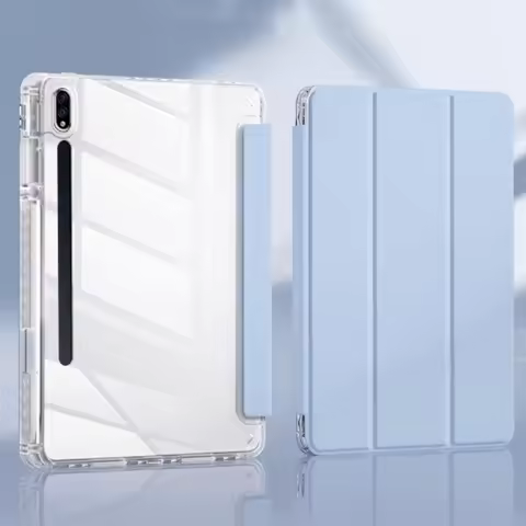 Case for Samsung Galaxy Tab S10 FE Plus 13.1 inch 2025 SM-X620 SM-X626B Transparency Smart Cover wit