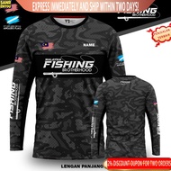 【free DIY Custom & Namenumber】Free custom name BAJU MANCING Malaysia Fishing Brotherhood