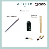 OHTO 2mm HB Lead 5-piece Refill/Sharpener (Made in Japan)