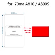 Original 70 mai A800S  A500S lite M500 1S RC06 RC09 D02 D06 D08 M300 GPS Pro Dashcam Electrostatic Sticker and 3M Adhesive gift Auxiliary tool