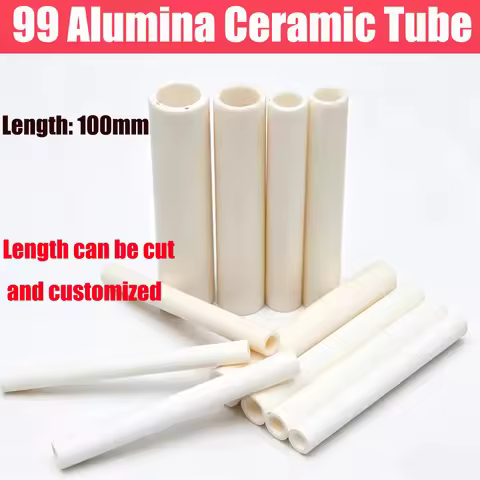 High Purity 99% Al2O3 Alumina Ceramic Tube Corundum Insulating Pipe Thermocouple Protection Sleeve f