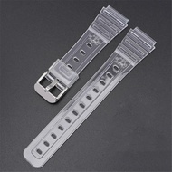 Watch Strap for Casio F-91W F-84 F-105/108 A-158/168 AE-1200/1300 Transparent Colorful Silicone Brac