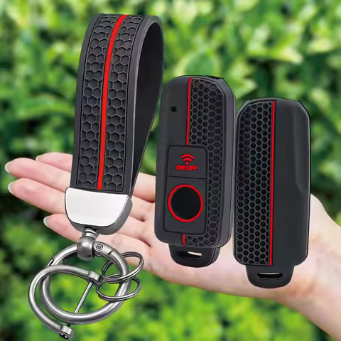 Silicone Key Cover for Yamaha TMAX530/560DX SX 17-25 Models Custom Keychain Vintage Style Motorcycle