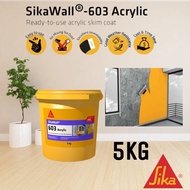 5KG SIKA SikaWall 603 Waterproof Acrylic Sika Skim Coat Lanko 103 Exterior Joint Compound Penampal D