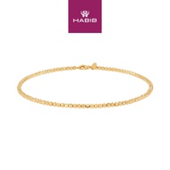 HABIB Oro Italia 916 Yellow Gold Anklet GA60281023(25Y)
