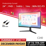 PRISM+ C240 24 144Hz 1500R Curved Productivity Monitor Gaming Monitor [1920 x 1080]