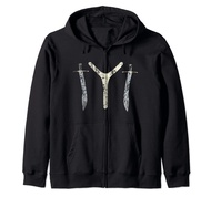 Kayi Tribe Swords Marking IYI Symbol Ottoman Ertugrul Flag Zip Hoodie