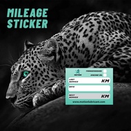 MOTION High Quality Mileage Sticker for Windscreen for Engine Oil Auto Transmission Fluids Service &amp; Etc
