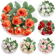 Artificial Flower Fake Rose Bouquet 11.81 Inches, Suitable For Weddings, Mother's Day, Home Decor
