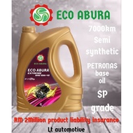 ECO ABURA Semi Synthetic 10W40 4L premium engine oil 7000km Petronas base oil