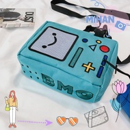 MIHAN1 Small Bags, Cartoon Anime Soft Crossbody Bag, Funny Adventure Time BMO Robot Double Phone Pur