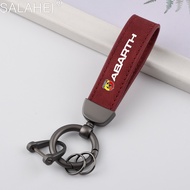 Suede Car Keychain Sport Key Ring Custom Gift With Logo For Fiat Abarth 595 Abarth 500 Abarth 124 Sp