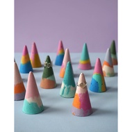 Jewelry Display Stand Display Cone-Shape Jewelry Holder Ring Stand Concrete Marble Ring Holder