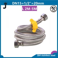JK  SUS304  1/2" Braided Hose Water Inlet Hose High Pressure Explosion Proof (2M, 2.5M, 3M, 3.5M, 4M