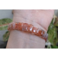 Golden Sunstone / Arusha Papan Bracelet 天然金太阳手串阿鲁沙手排