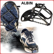 ALBIN Shoes Crampons, Shoe Covers Anti-Slip Ice Gripper Spike, Winter Universal Walking Cleats Spike