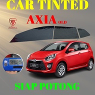 Perodua (Axia Old) 4 Door Tinted 2PLY UV 99% Hitam(Gelap 30% 50% 65% 80% 95%) Siap Potong/Car Tinted