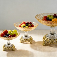 Classic Gold Fruit Plate, Antique Tampah for Dining & Living Room - Golden Classic Fruit Plate