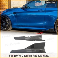 M2 F87 Real Carbon Fiber Side Skirt Splitters Lip Spoilers Canards Apron for BMW 2 Series F87 M2 M2C