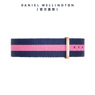 Daniel Wellington 錶帶 Classic Winchester 18mm粉藍織紋錶帶-兩色任選(DW00200033 DW00200049)/ 玫瑰金框