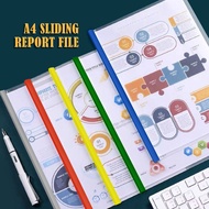 VC Art A4 Sliding Report File Folder 0.14mm 70 sheets Paper Slide Grip Report Cover Document File Ho