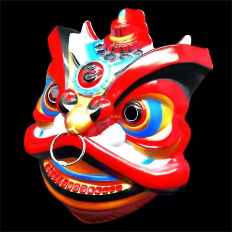Chinese Lion Dance Costume Mask Lion Dance Mask For Women Men Cosplay Enthusiasts Halloween Party De