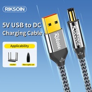 DC 5V Power Cord, Universal USB to DC 5.5mm Plug Charging Cable Adapter for Router, Fibre-optic cat,