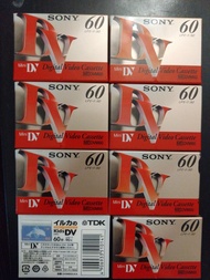 Mini DV 60 minutes (8盒SONY+1盒TDK)