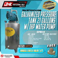 EXTREME 21GALLONS GALAVIZED WATER TANK w/ JRKJET100CU 100%COPPER or JRKJET100 ALUMINUM 1HP WATER PUM