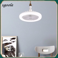 ★SGOOLE★ ABS Smart Ceiling Lamp Fan 2 in 1 Replacement E27 Interface Round 3 Gear Mini LED 6inch Bedroom Living Room Light