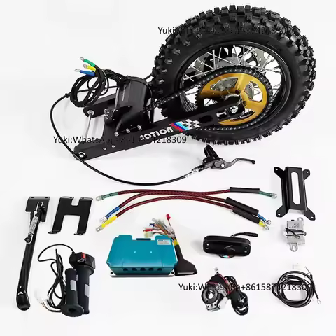 FW11 SOTION Electric Mid Drive Swing Arm Brushless Motor Wheel 72V 5KW Durable 72450 Controller Kits