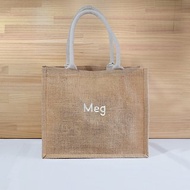 【Q-cute】袋子系列-黃麻袋B5-客製化英文字