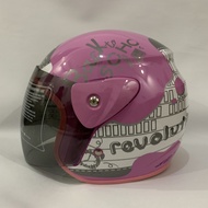 Evo Revolution Note Pink Glossy Helmet Nuvo Helmet - SNI Helmet - Adult Helmet