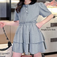 [Simple Love Kids] Girls' Collar T-Shirt with Skirt 9513