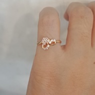 cincin emas asli model permata love kadar 700 70% 18k 22 1gram kecil