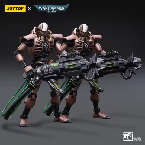 JOYTOYWarhammer 40K Necrons Szarekhan Dynasty Immortal withTesla Carbine 2PCS 1:18 Figures Game Mode