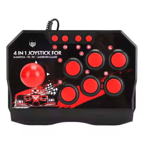 PC Street Fight Controller Wired Fight Stick Arcade Fight Stick Wired Arcade Joystick Arcade Games A