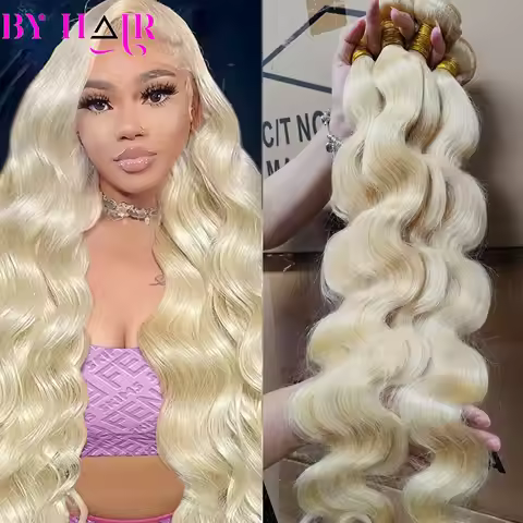 Color Blonde 613 Bundles Peruvian Hair Honey Blonde Body Wave Bundles Raw Human Hair 32 inches Hair 