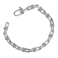 【日本直送】蒂芬妮 HardWear 鍊墜系列 迷你鍊結 手鍊 適合手腕圍約 15.3cm 銀 925 約 16.6g TIFFANY&Co.【二手】A 級