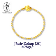 [RAYA 2026] FEHMAS 916 Gold Bracelet Gelang -  Sand Dakap (2C) Pasir Dakap (2C)