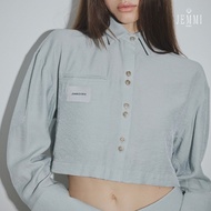 JEMMIDORIS  Molley crop shirt cloudy grey