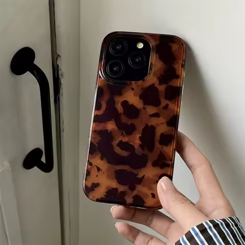 Black Brown Leopard Shockproof Phone Case for IPhone 17 11 12 13 14 15 16 Pro Max XR XS X 7 8 Plus S