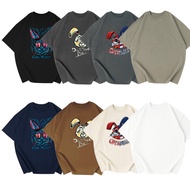 Rabbit print T-shirt [100% Premium Cotton] - Unisex Round Neck T-shirt [Men, Women] - ATN456
