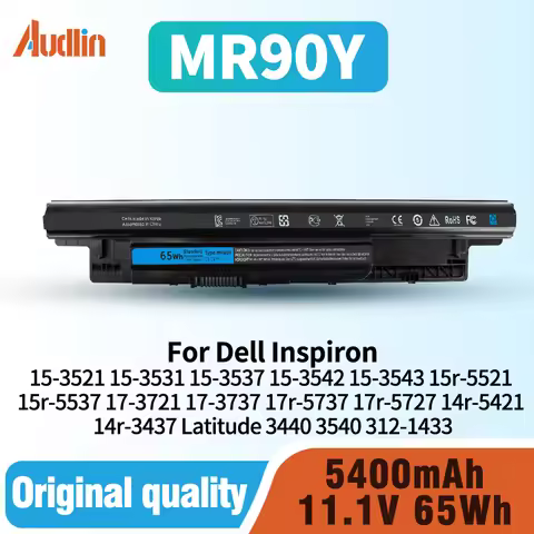 65WH MR90Y Laptop Battery for Dell Inspiron 15-3521 15-3531 15-3537 15-3542 15-3543 15r-5521 17-3721