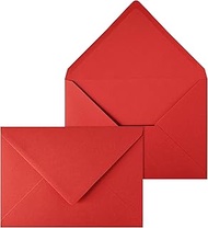 Netuno Pack of 20 Envelopes DIN C5 16.2 x 22.9 cm 140 g Elegant Red Envelopes A5 Elegant for Wedding